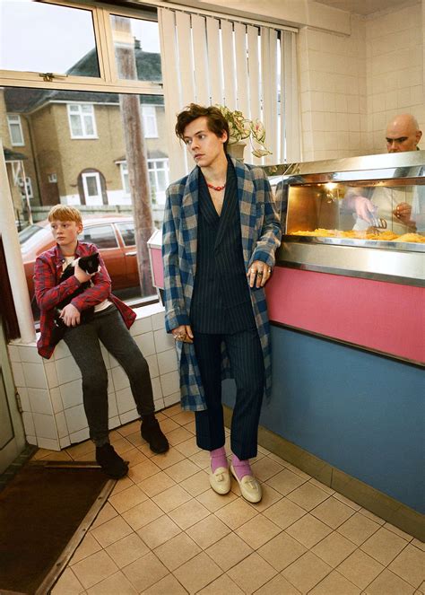 gucci fish and chips|Harry Styles stars in the new men’s Gucci Tailoring .